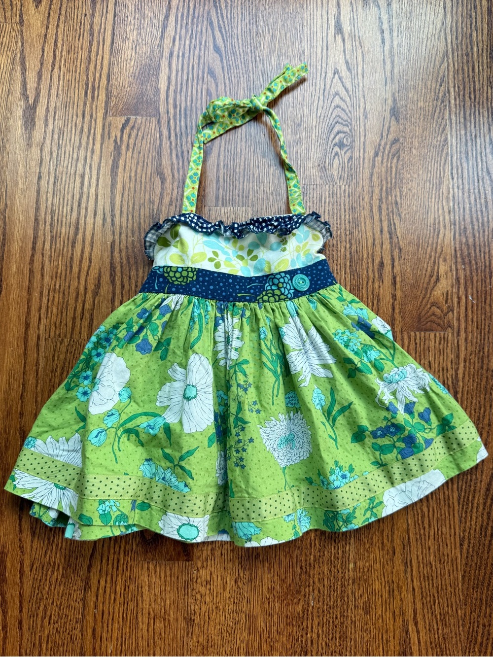 Matilda Jane Platinum Riviera Ellie Green Floral Top Sz 4